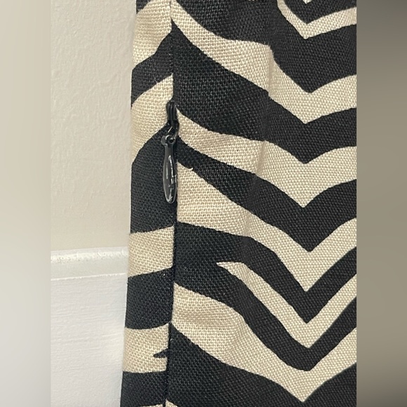 J. Crew Black & Cream Zebra Print Linen Shift Dress Size 6 - Picture 10 of 12